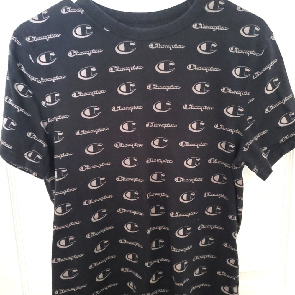 Champion Black Logo T-Shirt